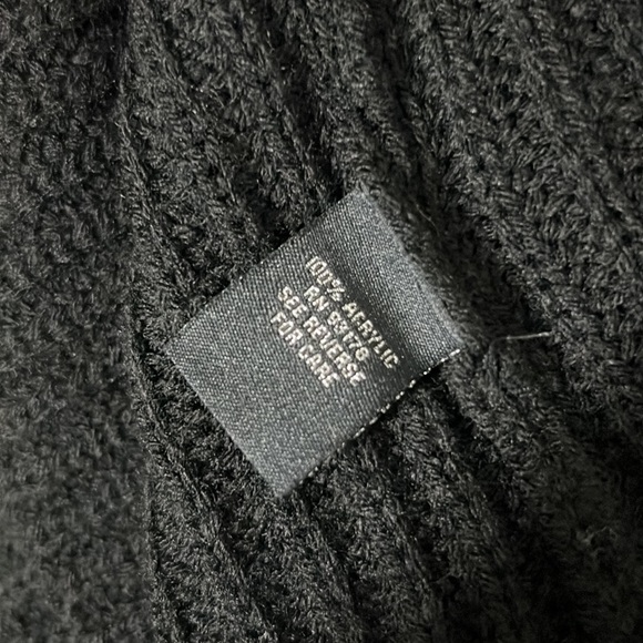 CATHERINE MALANDRINO Black Chunky Open Knit Cardigan M/L - Picture 7 of 7